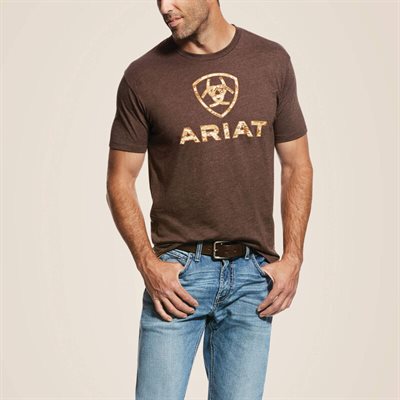 T-SHIRT ARIAT HOMME LIBERTY USA DIGI CAMO BRUN SMALL