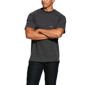 ARIAT T-SHIRT HOMME REBAR COTON CHARCOAL HEATHER