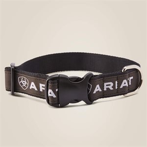 ARIAT DOG FLAT COLLAR BLACK / REBAR GRAY XXLARGE