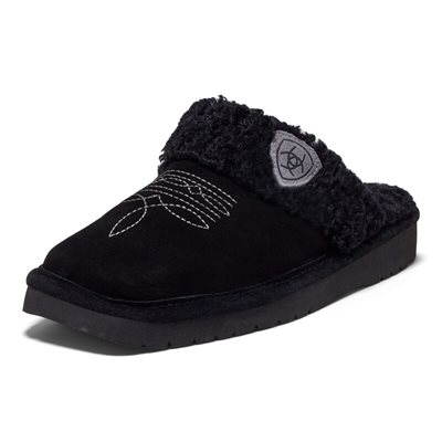 PANTOUFLE ARIAT JACKIE FEMME BOUT CARRÉ 6 NOIR