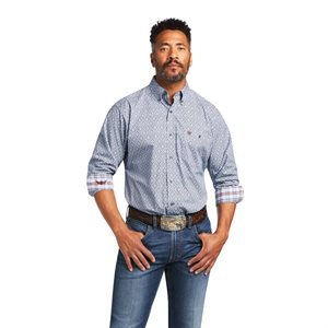 ARIAT INDOMINITABLE STRECH CLASSIC LS SHIRT MEN CERULEAN