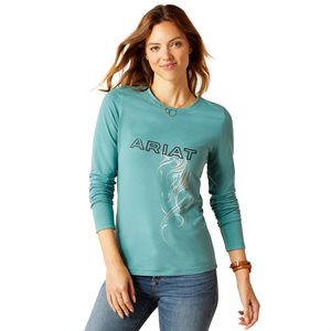 ARIAT WOMAN SILOUHETTE LS SHIRT ARTIC SZ. XS