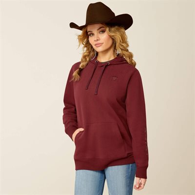 ARIAT WOMEN HOODIE LOGO 2.0 TAWNY PORTO SZ.XL