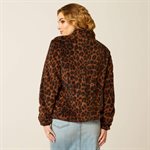 SWEATSHIRT ARIAT BERBER FEMME SHERPA SNAP LILA LEOPARD XS