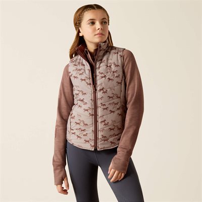 YOUTH BELLA REVERSIBLE VEST SCARTTERING HORSES XSMALL