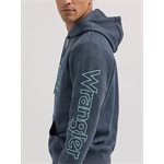 HOODIE WRANGLER HOMME COWBOY MOUNTAINS GRIS / TURQUOISE SMALL