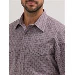 WRANGLER SHIRT MEN'S 20X COMP.COMFORT SMOKY GEO PRINT SMALL