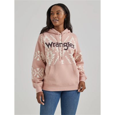 COTON OUATÉ WRANGLER FEMME AZTEC ROSE LOGO BOURGOGNE XSMALL