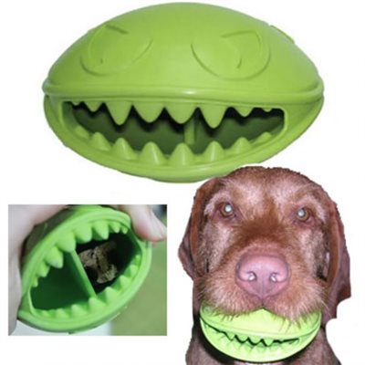 JOUET POUR CHIEN JOLLY PETS MONSTER MOUTH POUR GATERIE VERT 3''