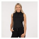 POLO SANS MANCHE BR COCCO FEMME NOIR