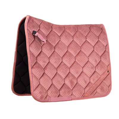 TAPIS DRESSAGE QHP VELOUR SUMMER GLOW BLUSH FULL