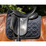 QHP SADDLE PAD SHINY VELVET BLACK FULL