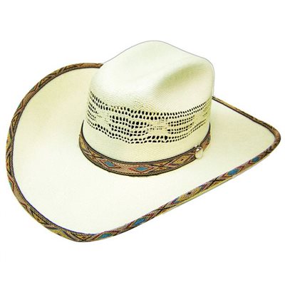 CHAPEAU COWBOY CREME ORNEMENT TISSU MED.