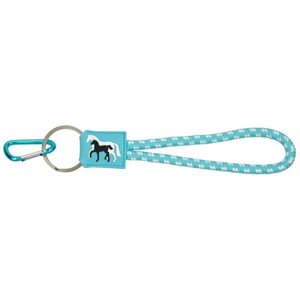 CORDE PORTE CLÉS JUMENT ET SON POULAIN TURQUOISE