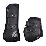 TENDON BOOTS SET FRONT AND REAR QHP BLACK PONEY