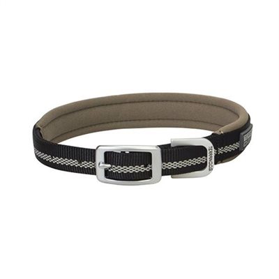 COLLIER POUR CHIEN REFLECHISSANT TERRAIN DOG NOIR / GRIS SM 13"