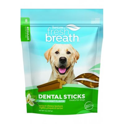 GATERIES TROPICLEAN POUR GROS CHIEN DENTAL STICKS VANILLE / MENTH