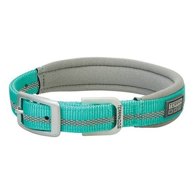 COLLIER POUR CHIEN REFLECHISSANT TERRAIN DOG MINT / GRIS MED.15"