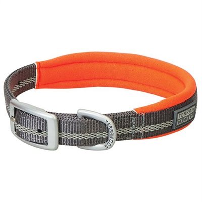 COLLIER POUR CHIEN REFLECHISSANT TERRAIN DOG GRIS / ORANGE LARG21