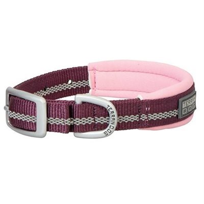 COLLIER POUR CHIEN REFLECHISSANT TERRAIN DOG BOUR / ROSE SM 13"