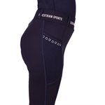 QHP RIDING TIGHTS JADY JUNIOR LEG GRIP SILICON NAVY 8YO