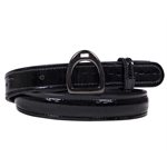 QHP LEATHER BELT DJUNE BLACK 75CM