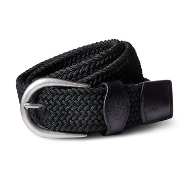 BELT ARIAT ONE RAIL WOVEN BLACK MEDIUM / LARGE