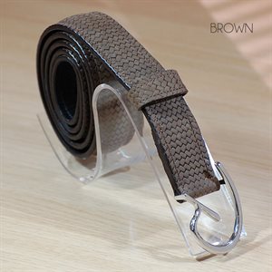 SIMPLE SIDNEY BROWN LEATHER BELT DY'ON 120 CM LARGE