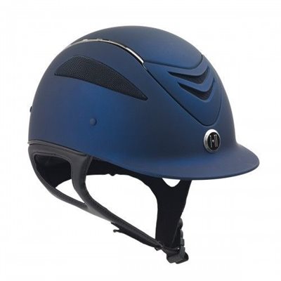 ONE K HELMET DEFENDER STRIP NAVY / CHROME MATT MEDIUM