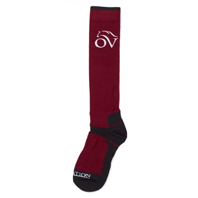 OVATION TECH MERINO WOOL SOCKS BURGUNDY / BLACK ONE SIZE