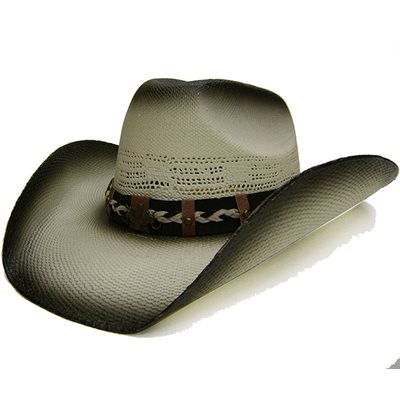 COWBOY HAT BLACK AND CREAM 4700 XL