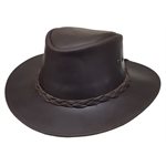 CHAPEAU COWBOY CUIR BRUN 