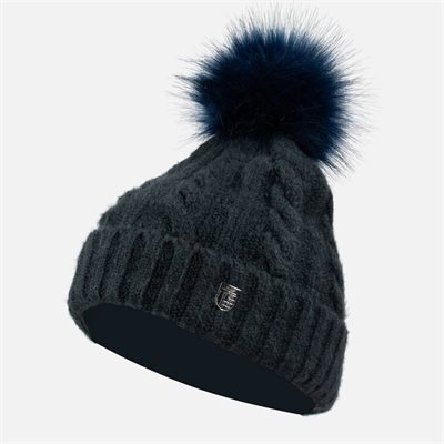 TUQUE HORZE MADDOX AVEC POMPON BLEU MARIN ONE SIZE