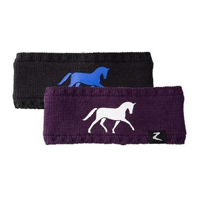 BANDEAU HORZE POUR ENFANTS MAUVE AVEC CHEVAL BLANC