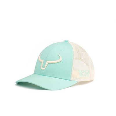 RANCH BRAND CAP TURQUOISE MESH CREME LOGO CREME