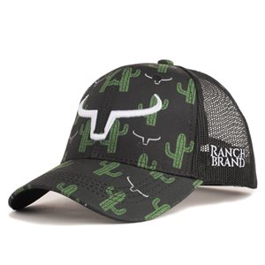 CASQUETTE RANCH BRAND PONYTAIL CACTUS 1 LOGO BLANC