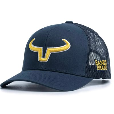 RANCH BRAND CAP NAVY MESH NAVY LOGO YELLOW / WHITE