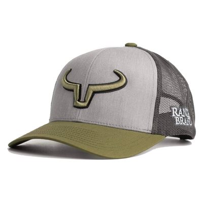 RANCH BRAND CAP GRAY / KHAKI MESH GRAPHITE LOGO KHAKI / BLACK