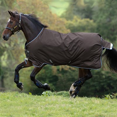 AMIGO BRAVO 12 PLUS PONEY TURNOUT 400G BLACK / GREY / BLUE 57''