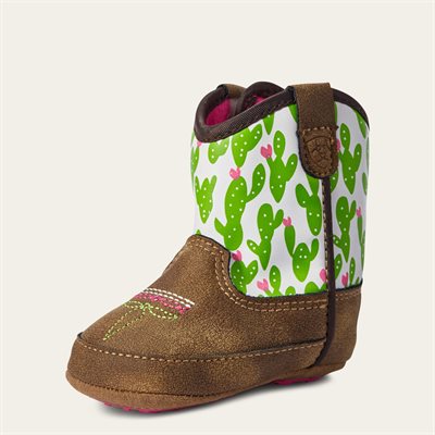 ARIAT ANAHEIM LIL'STOMPER BABY BROWN / CACTUS / PINK SZ:3