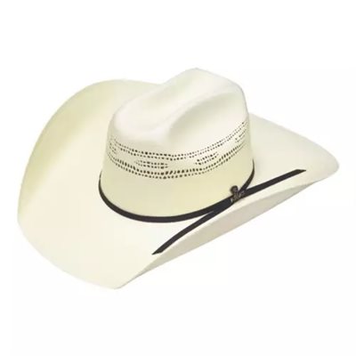 ARIAT COWBOY HAT CREAM W / BLACK RIBBON BANGORA 6 3 / 4