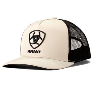 ARIAT CAP CHARCOAL CREAM BLACK MESH BLACK LOGO