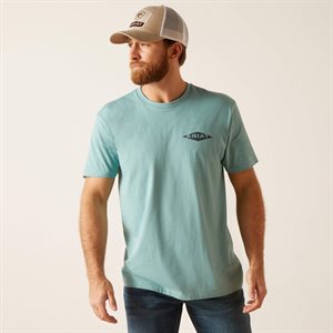 ARIAT WORK DIAMOND MEN'S T-SHIRT OIL BLUE HEATHER