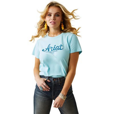 ARIAT T-SHIRT DURABLE GOODS BLUE XSMALL