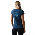 ARIAT T-SHIRT PETROLEUM LOGO SCRIPT WOMEN XSMALL