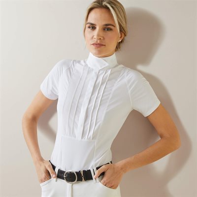 ARIAT SHOW SHIRT LUXE WHITE XSMALL