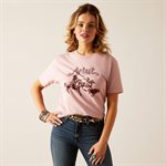 ARIAT T-SHIRT WOMEN DOUBLE TROUBLE PINK LARGE