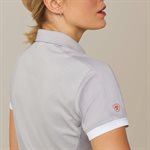 ARIAT POLO WOMEN BANDERA 1 / 4 ZIP SILVER / ORANGE XSMALL