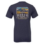 RANCH BRAND T-SHIRT MEN BLUE GREY SZ. 2XL