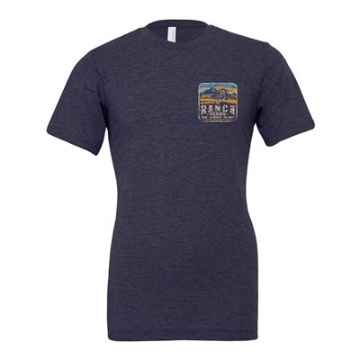 RANCH BRAND T-SHIRT MEN BLUE GREY SZ. MEDIUN